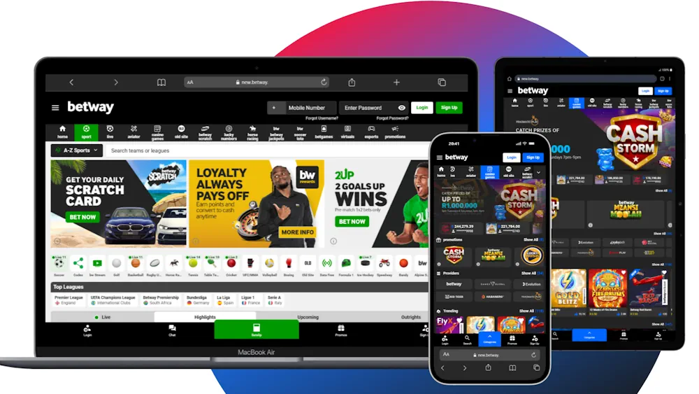 Betway Sportsbook and Casino Desktop and Mobile Banner